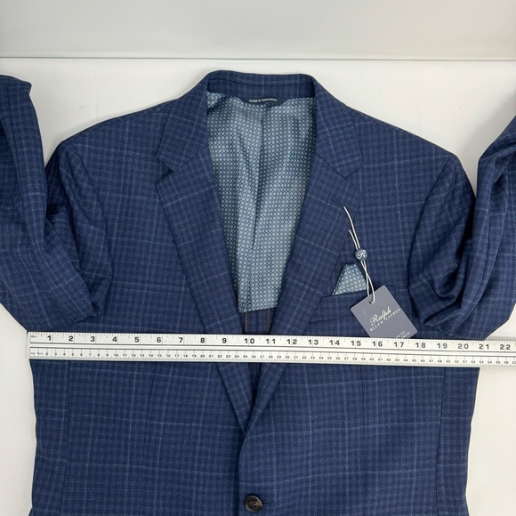 NWT RALPH by RALPH LAUREN Navy CHECK Classic Fit Wool Suit  40 LONG $325 - Picture 8 of 13